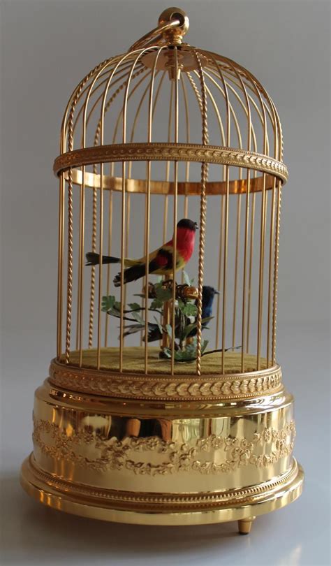 yellow bird musoc box metal cage|Singing Bird Boxes .